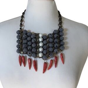 RARE DANNIJO Statement Bib Necklace FLAWED